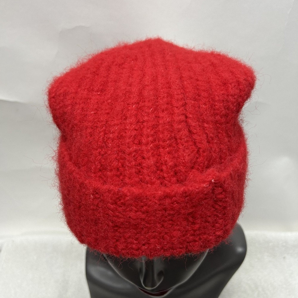 Calia Womens Polyester Wool Red Lux Beanie Hat New
